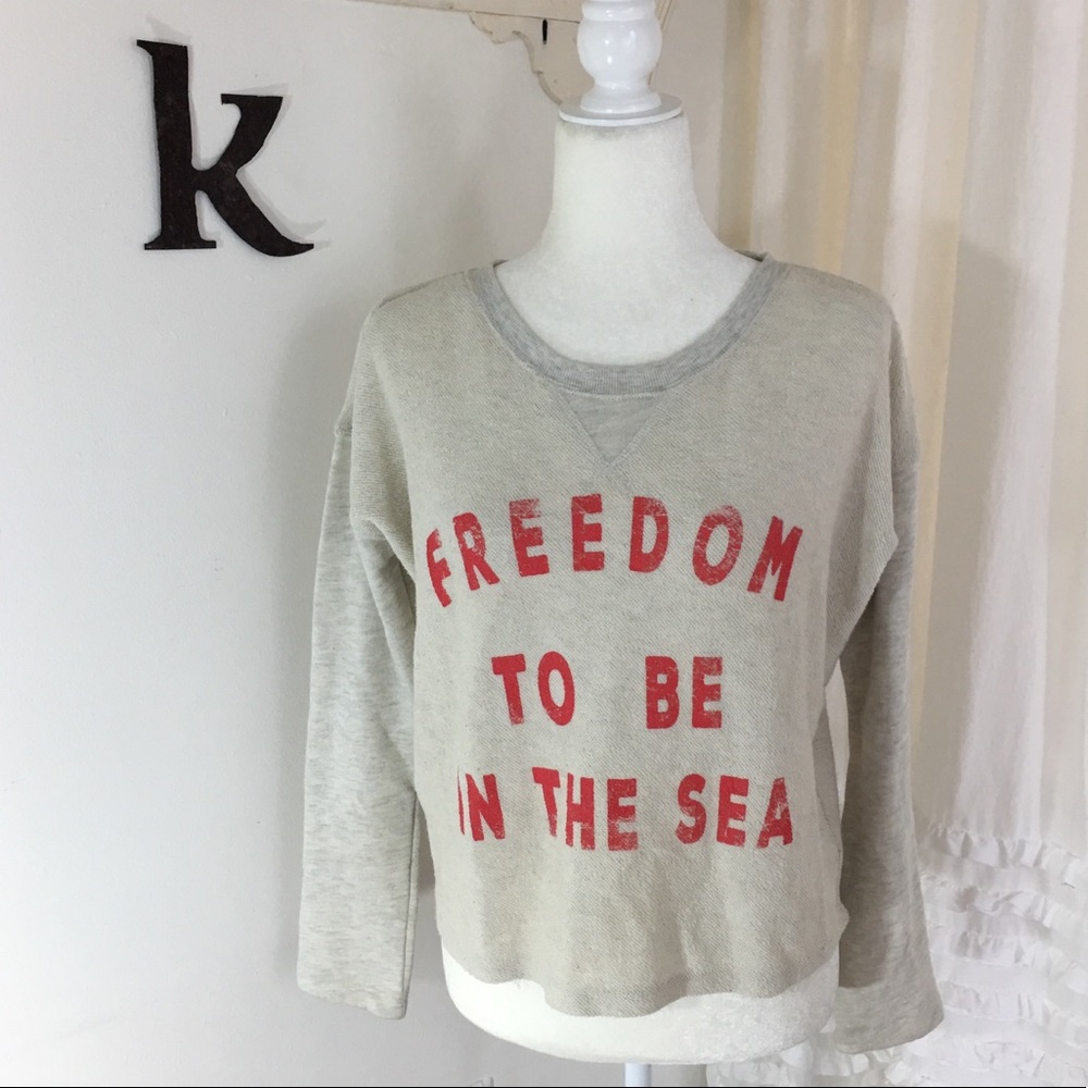 Open-Back Statement Sweat Shirt